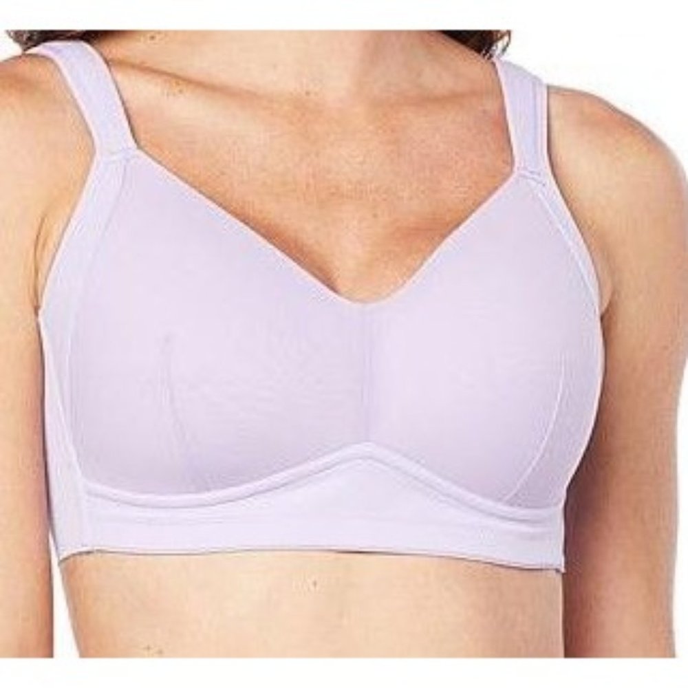 Rhonda Shear 2pk Molded Cup Bra w/Mesh Overlay 786-468 Zebra & Lilac Med